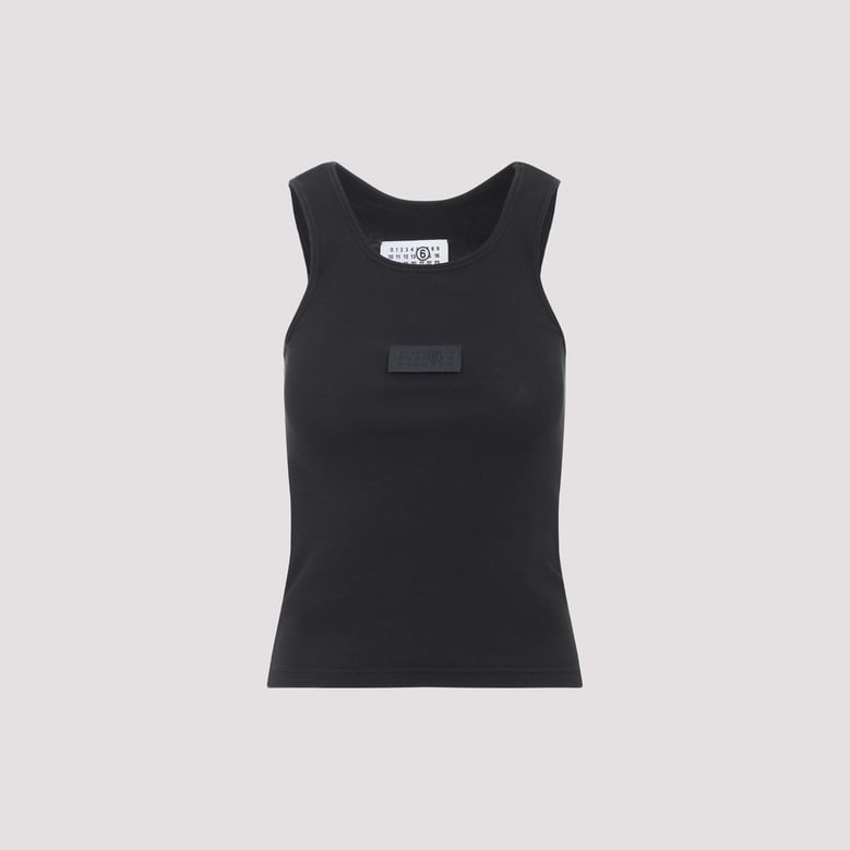 logo cotton tank top by Selfnex