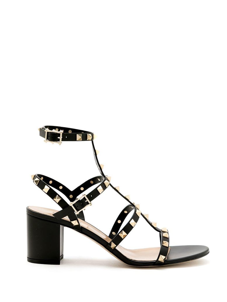 rockstud leather sandals by Selfnex