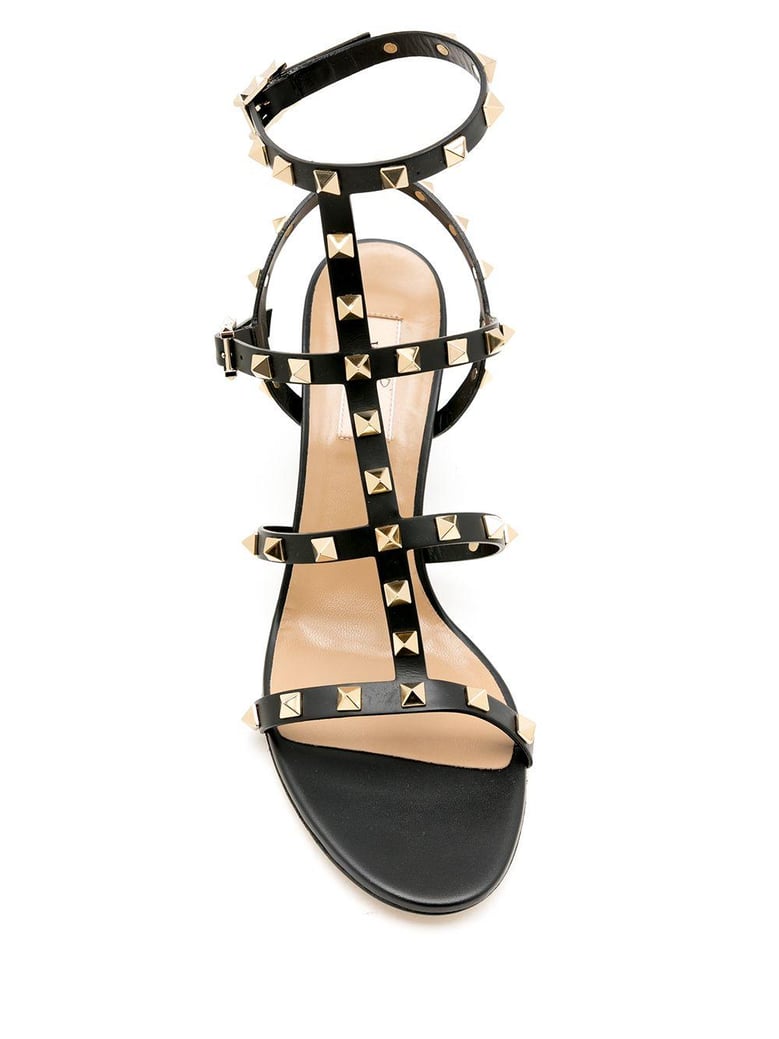 rockstud leather sandals by Selfnex