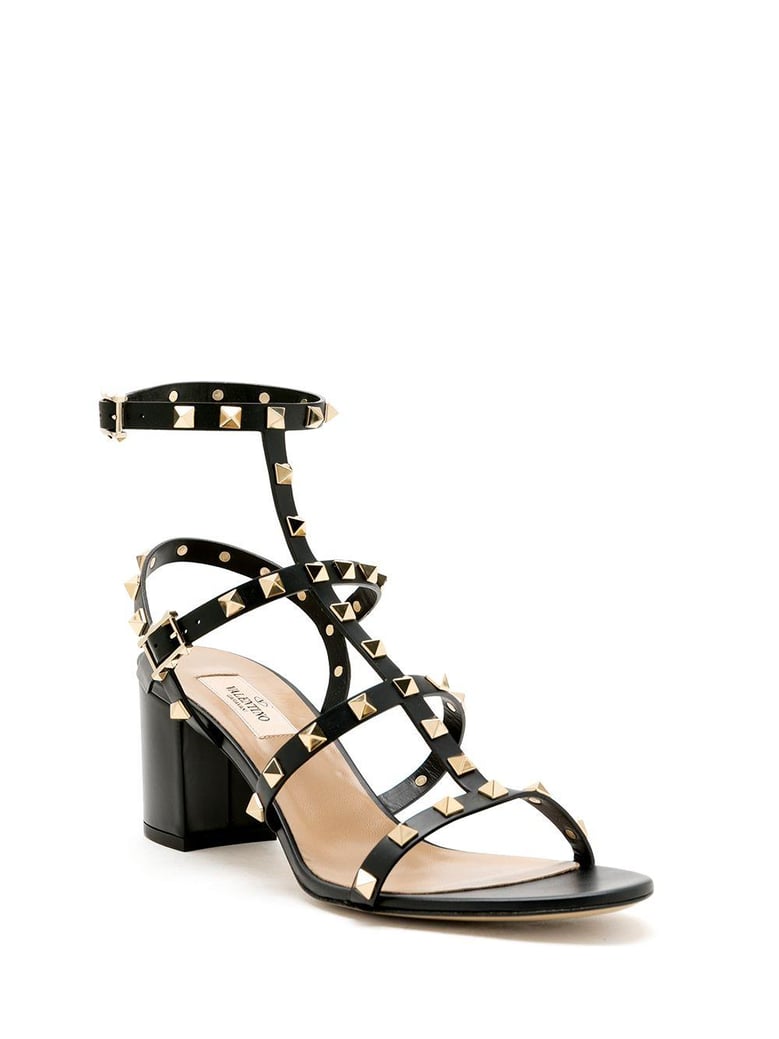 rockstud leather sandals by Selfnex
