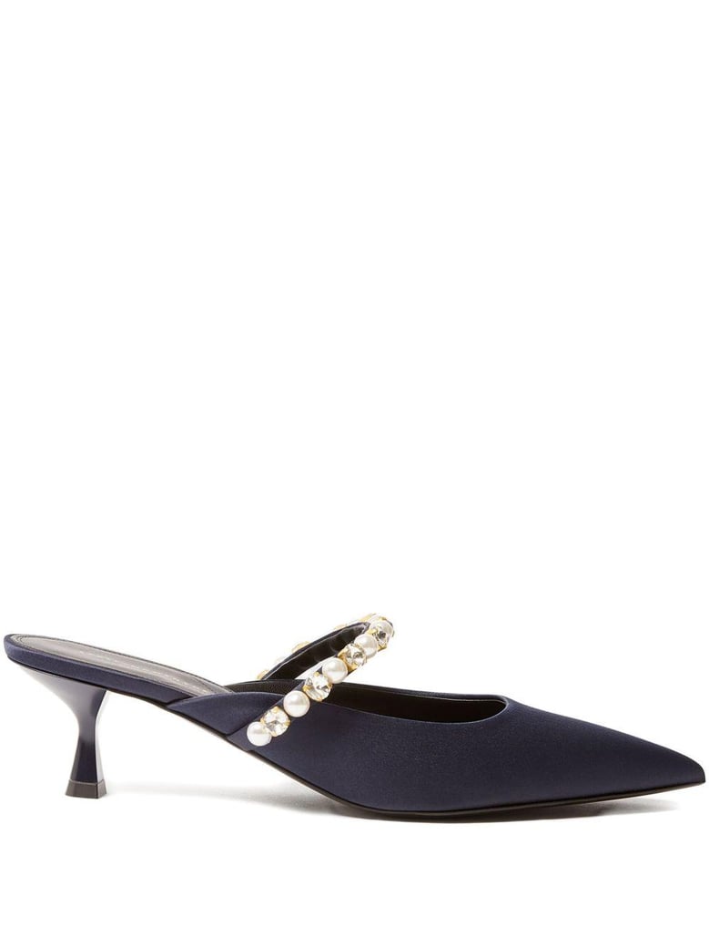 elsa pearl and crystal mules by Selfnex