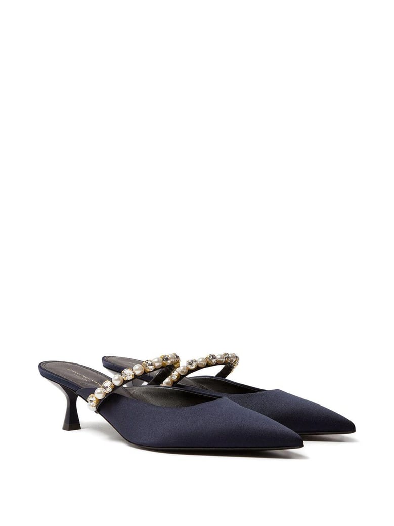 elsa pearl and crystal mules by Selfnex