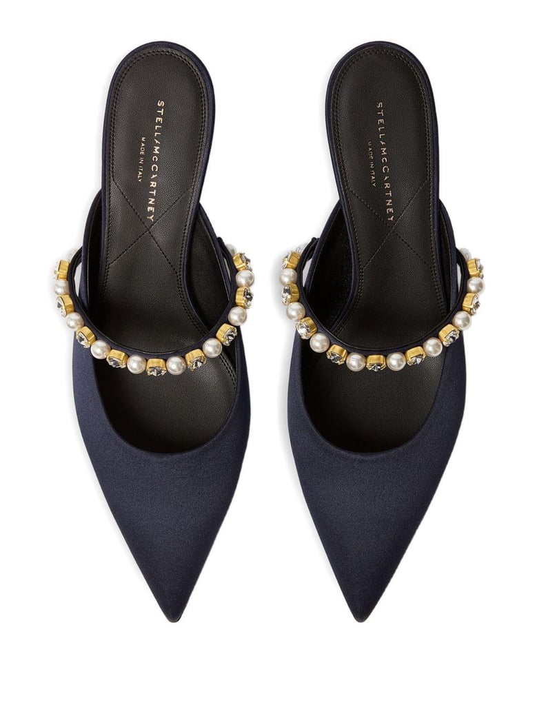 elsa pearl and crystal mules by Selfnex