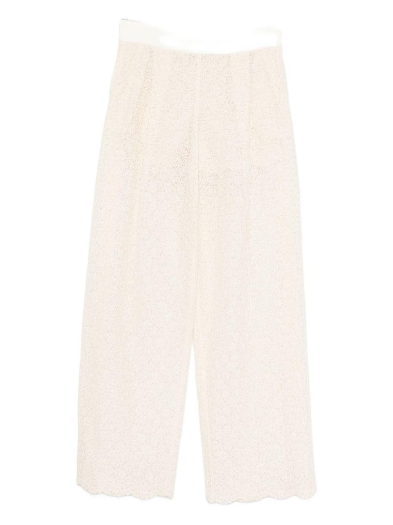 embroidered wide-leg trousers by Selfnex