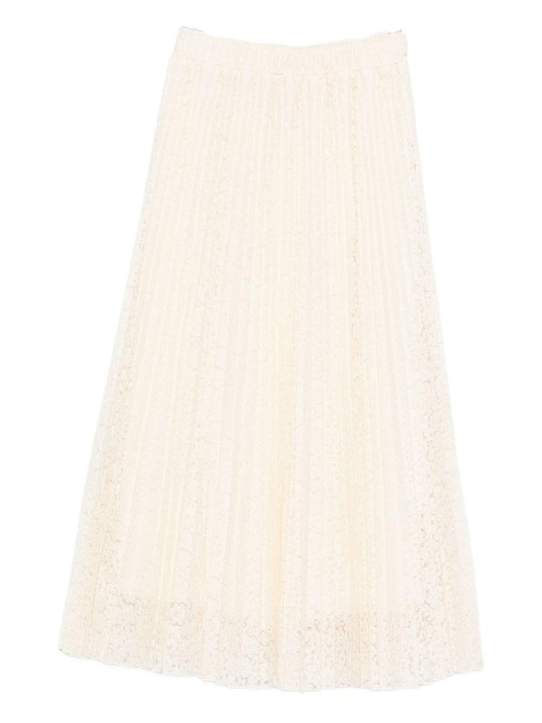 embroidered long skirt by Selfnex