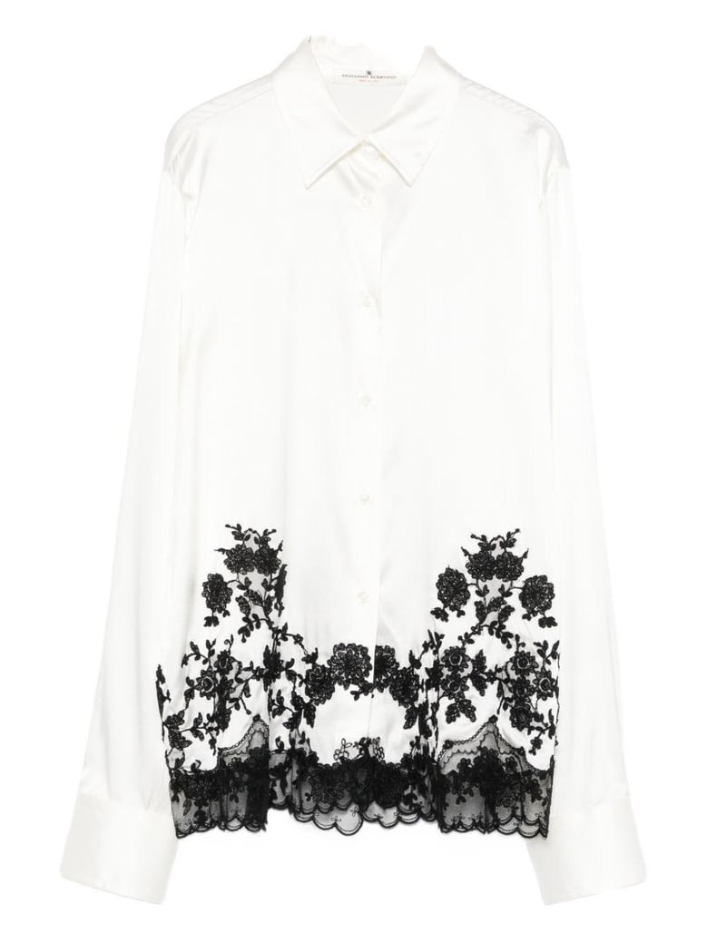 silk embroidered shirt by Selfnex