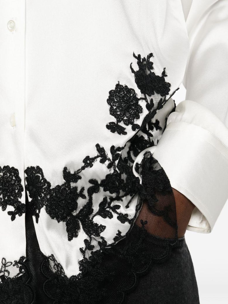 silk embroidered shirt by Selfnex
