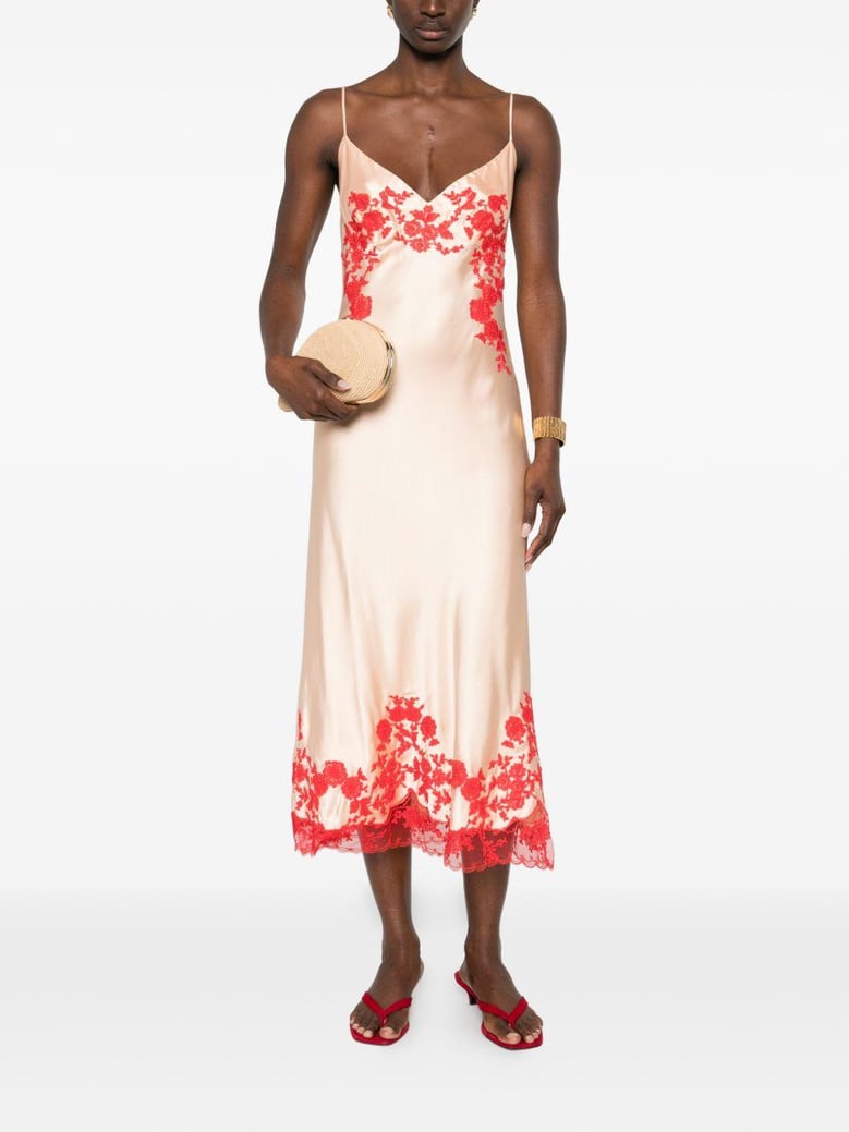 embroidered long dress by Selfnex