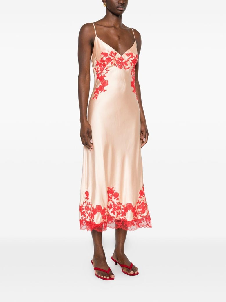 embroidered long dress by Selfnex
