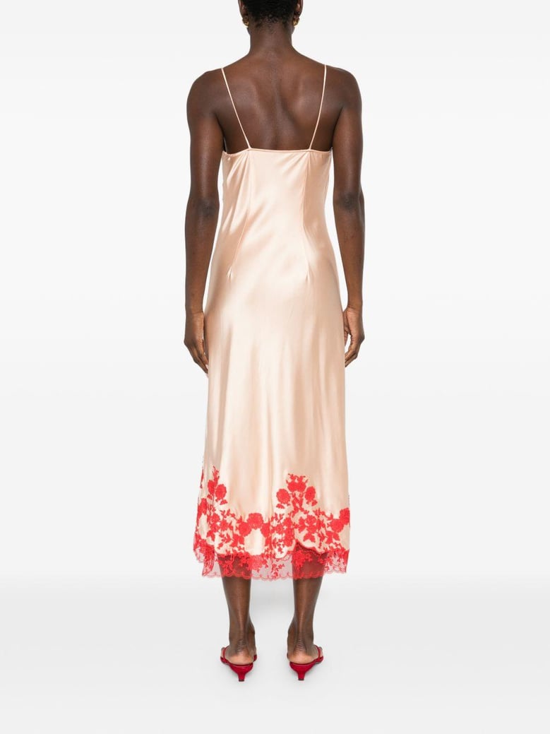 embroidered long dress by Selfnex