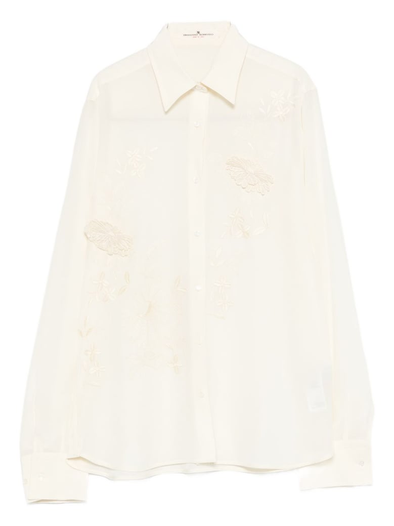 embroidered silk shirt by Selfnex