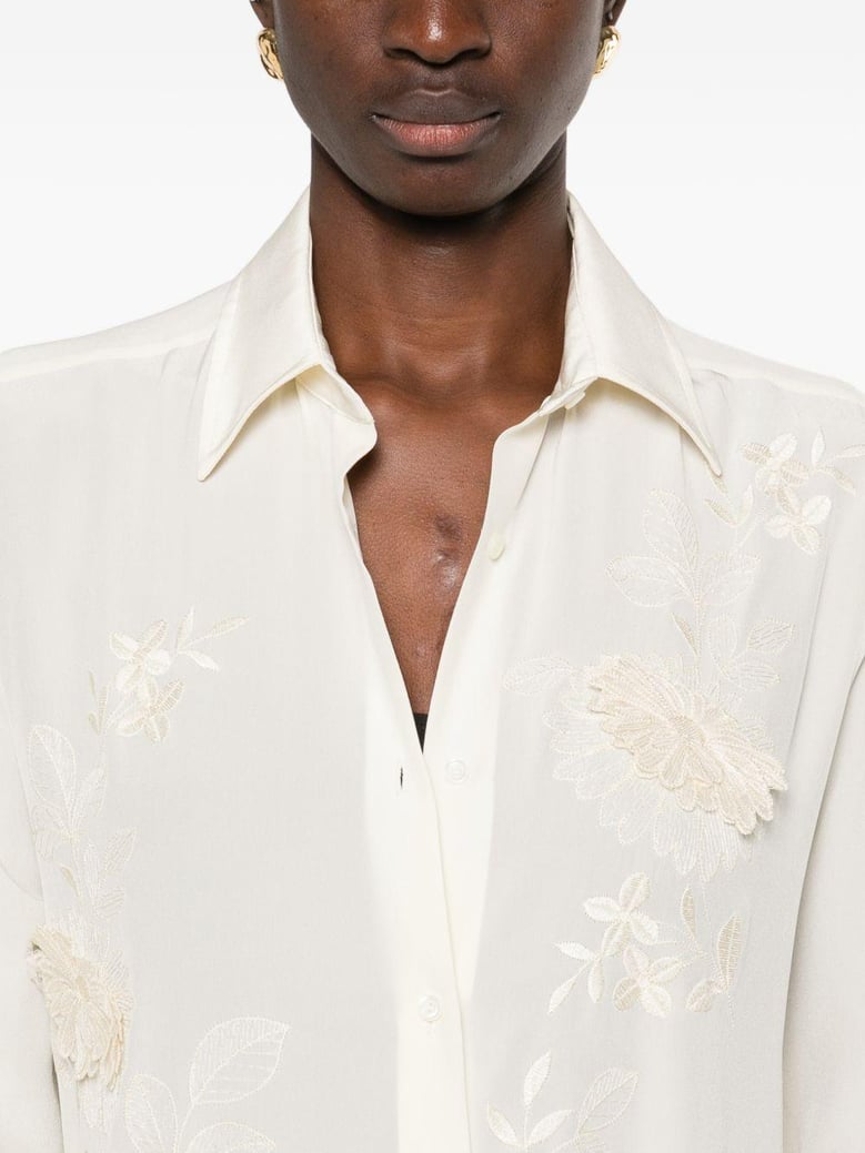 embroidered silk shirt by Selfnex