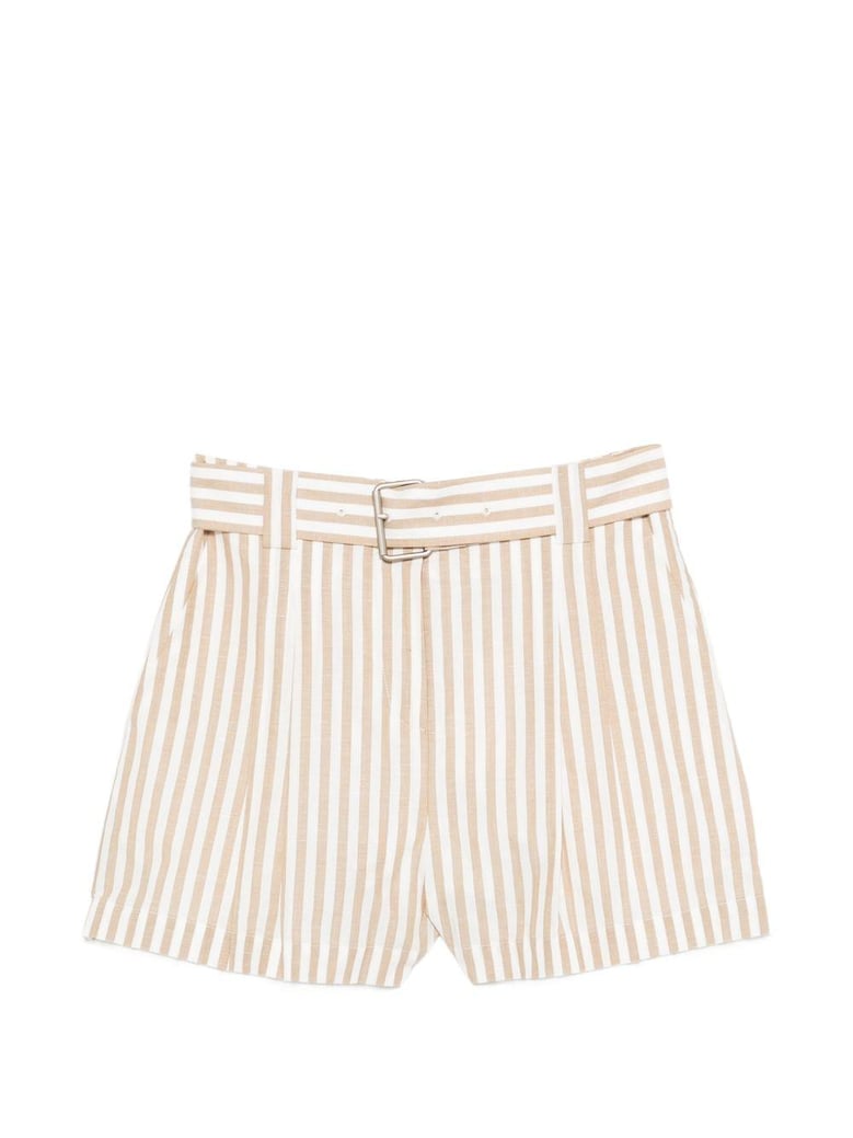 anemone striped cotton shorts by Selfnex