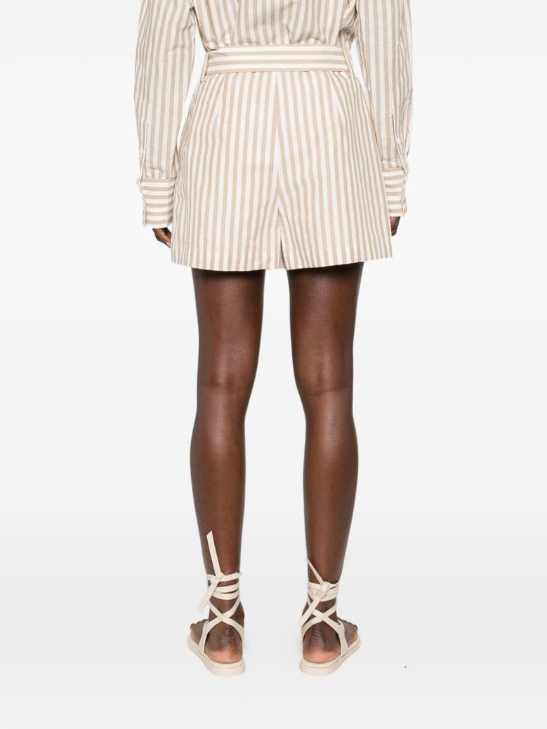 anemone striped cotton shorts by Selfnex