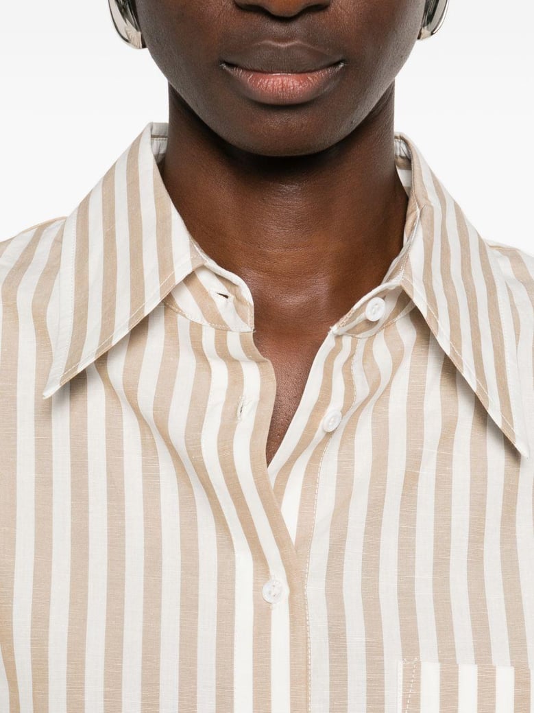 azaloa striped cotton blouse by Selfnex