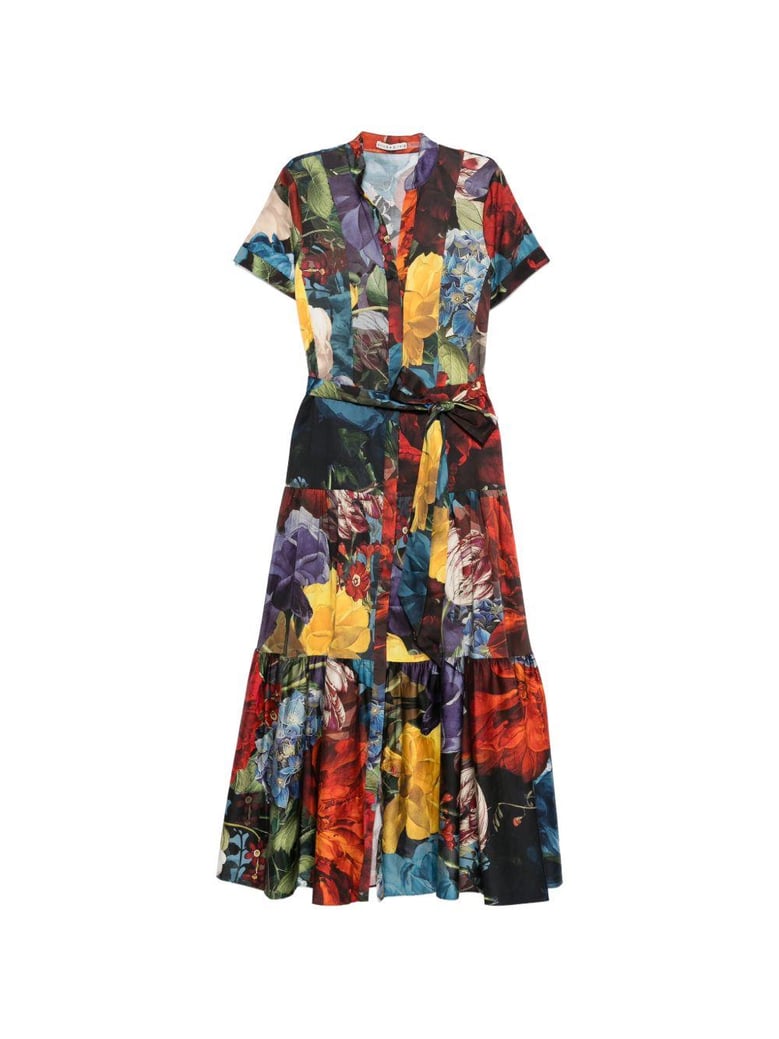 printed midi dress by Selfnex