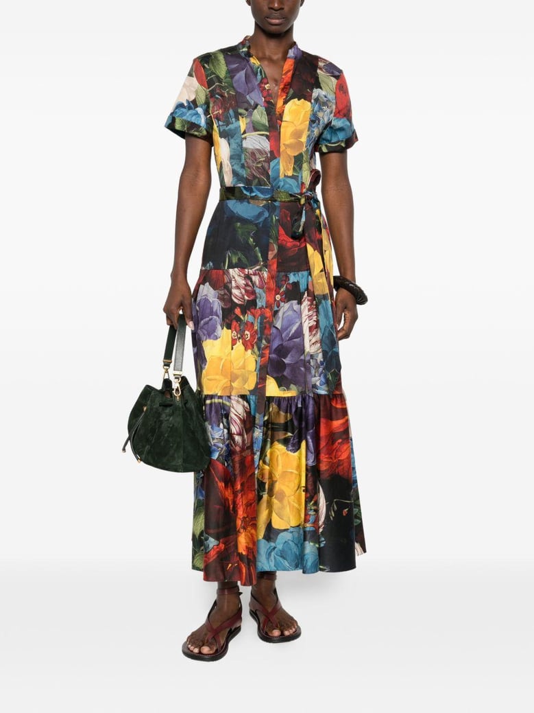 printed midi dress by Selfnex