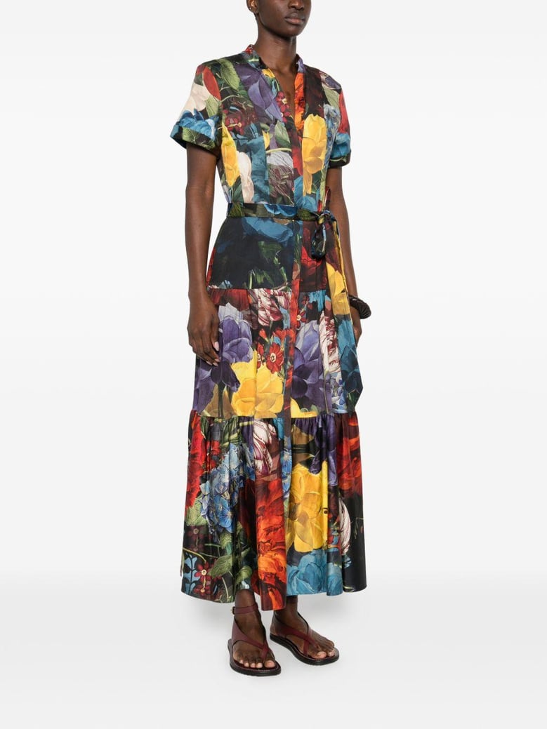 printed midi dress by Selfnex
