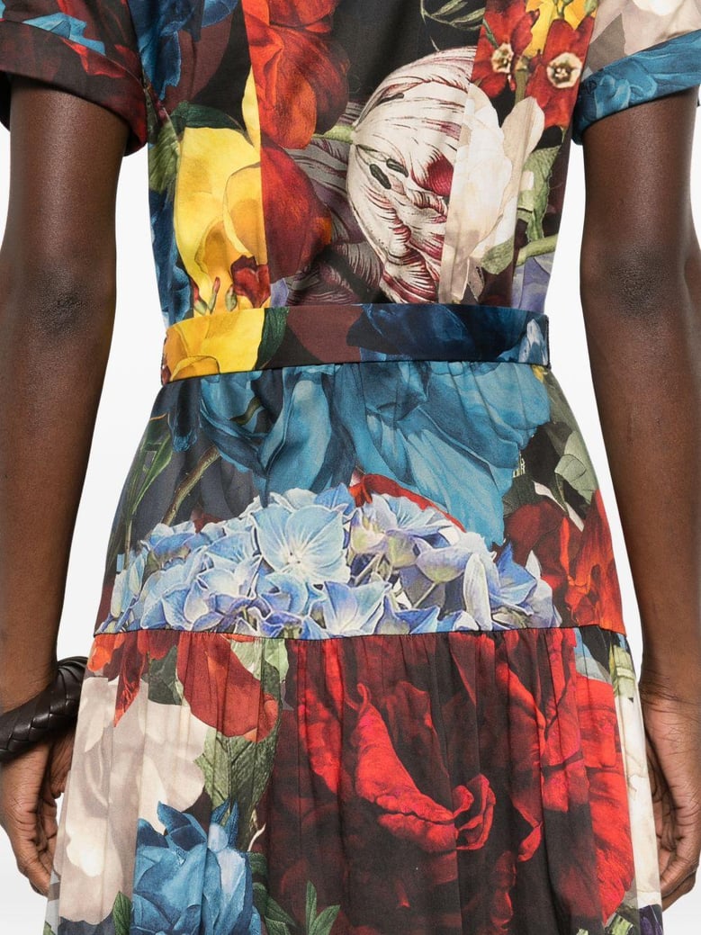 printed midi dress by Selfnex
