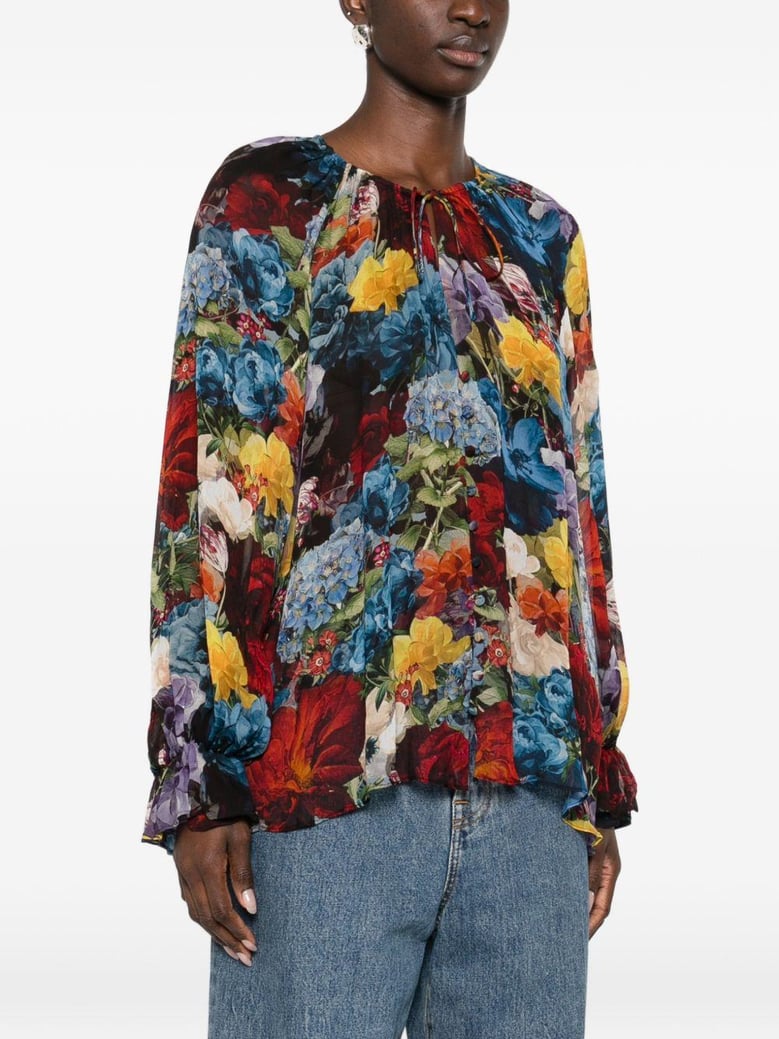printed blouse by Selfnex
