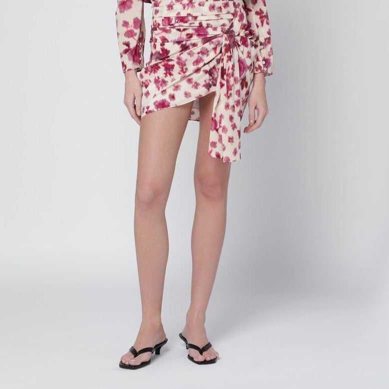 ovia printed silk skirt by Selfnex
