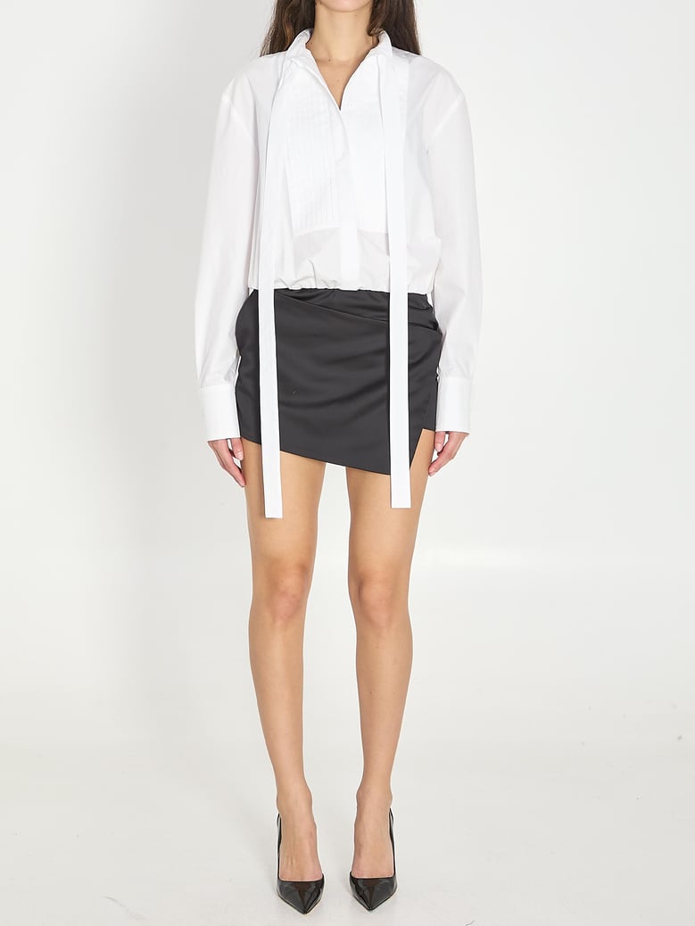white and black mini dress by Selfnex