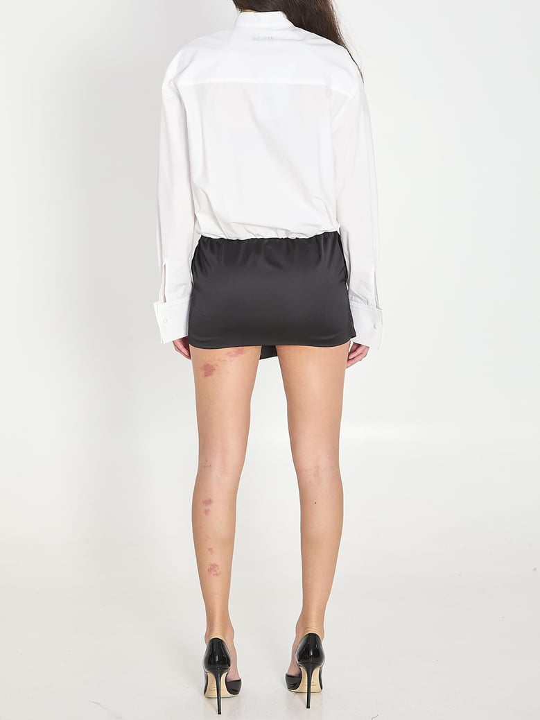 white and black mini dress by Selfnex