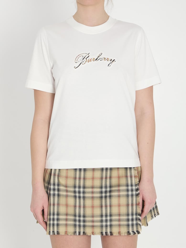 check cotton t-shirt by Selfnex