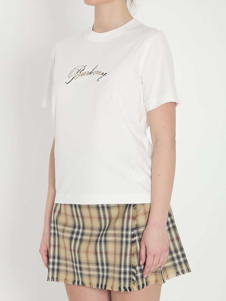 check cotton t-shirt by Selfnex