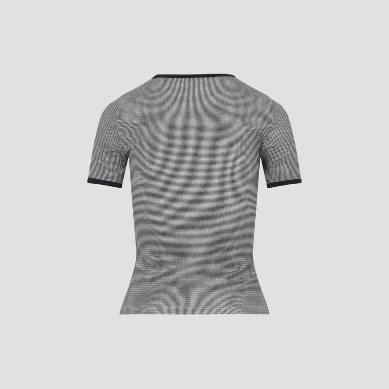 t-shirt houndstooth contrast by Selfnex