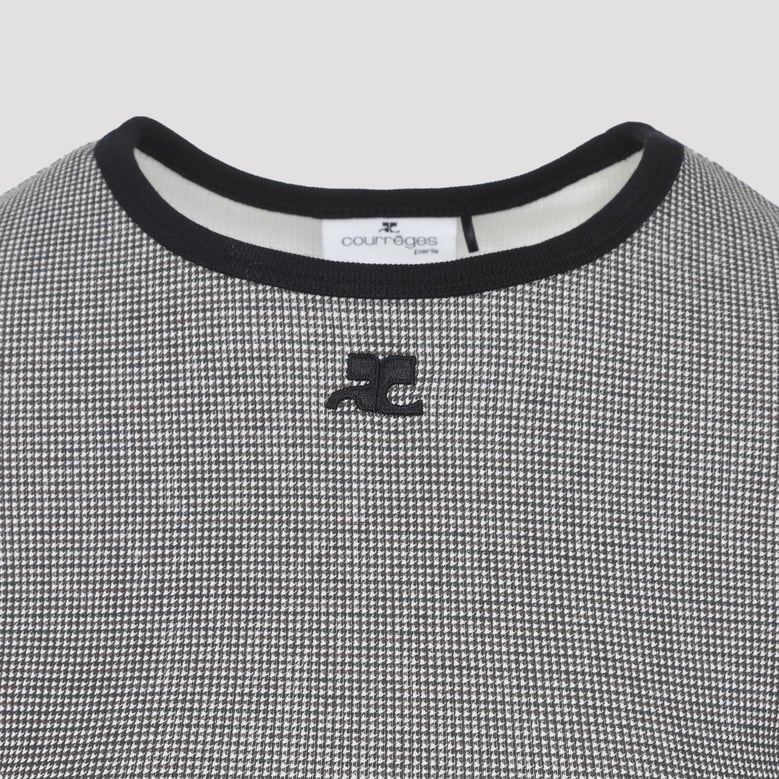 t-shirt houndstooth contrast by Selfnex