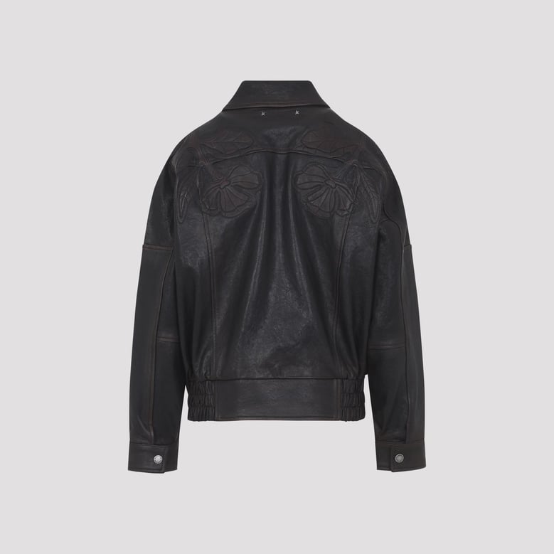 bomber jacket with flower embroidery by Selfnex