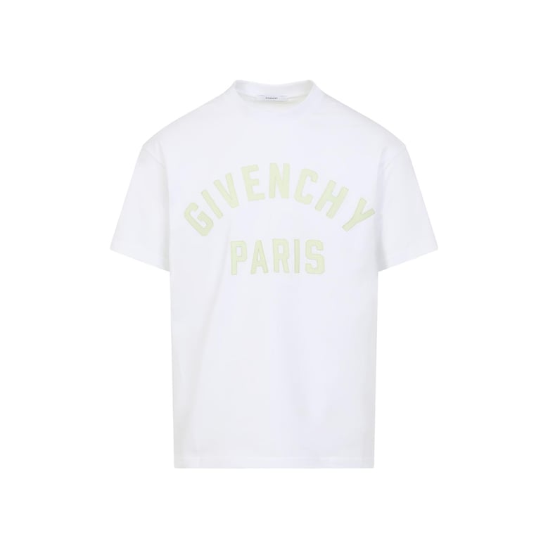 white and green cotton t-shirt by Selfnex
