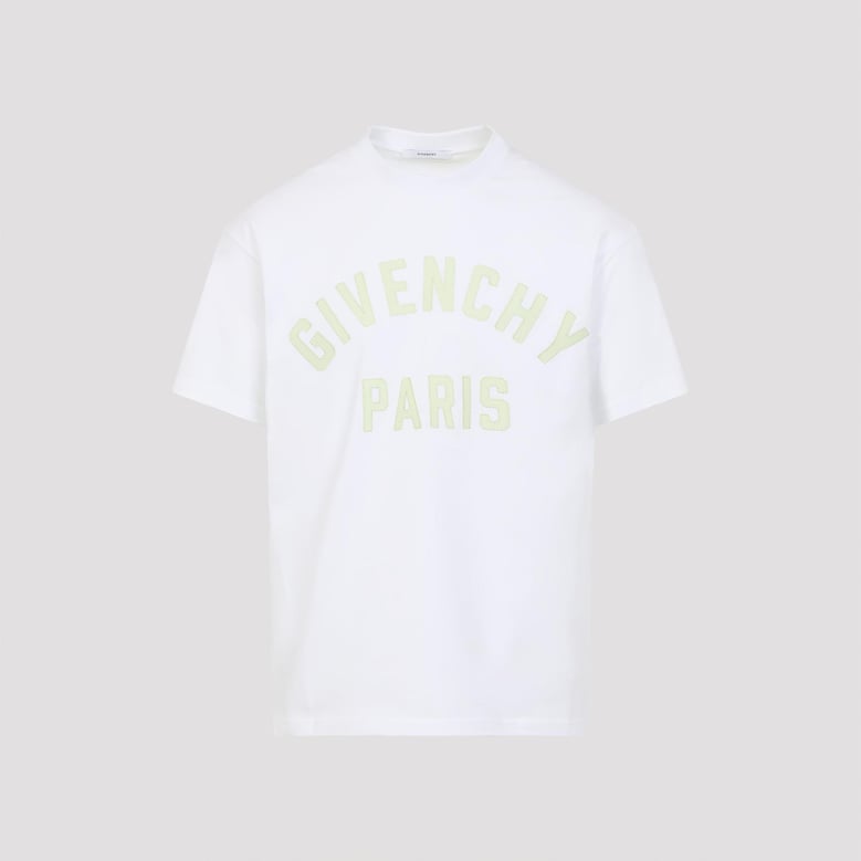 white and green cotton t-shirt by Selfnex