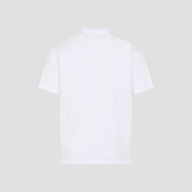 white and green cotton t-shirt by Selfnex