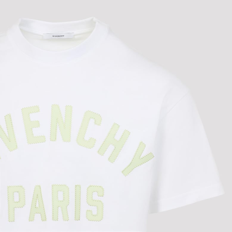 white and green cotton t-shirt by Selfnex