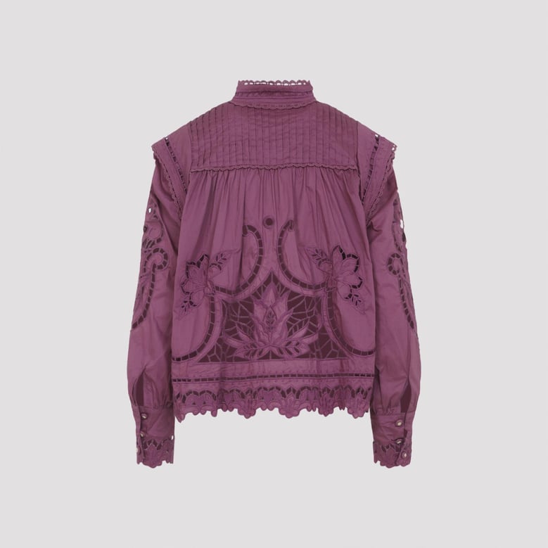 pink richelieu cotton blouse by Selfnex