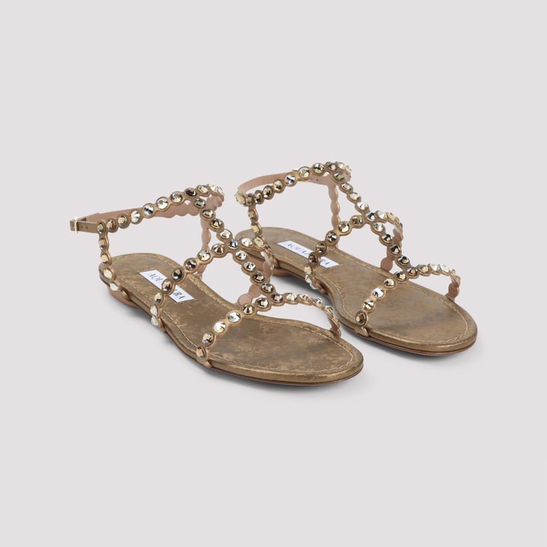 brass goat leather tequila sandal by Selfnex