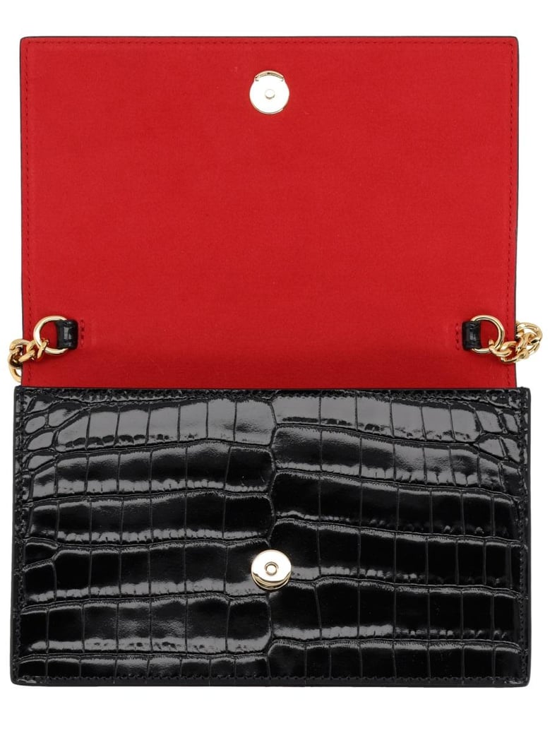 black leather and brass handbag by Selfnex
