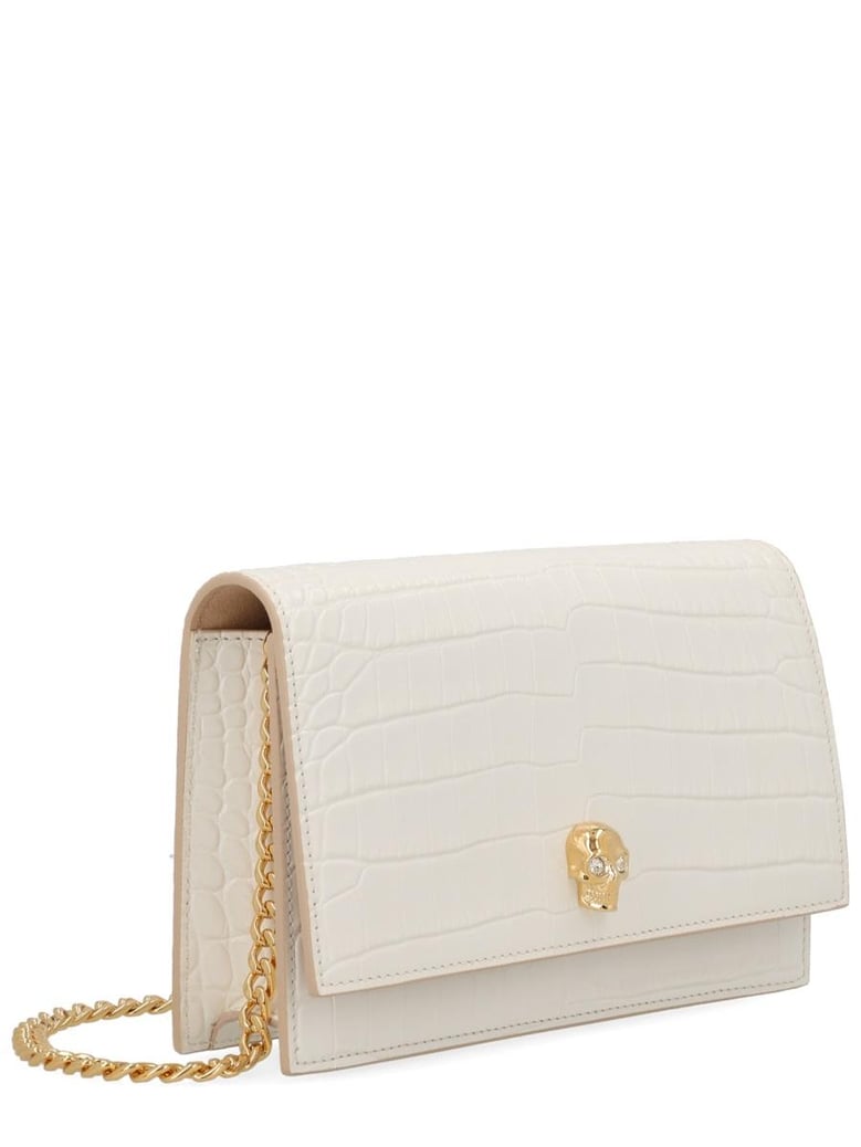 ivory leather handbag by Selfnex