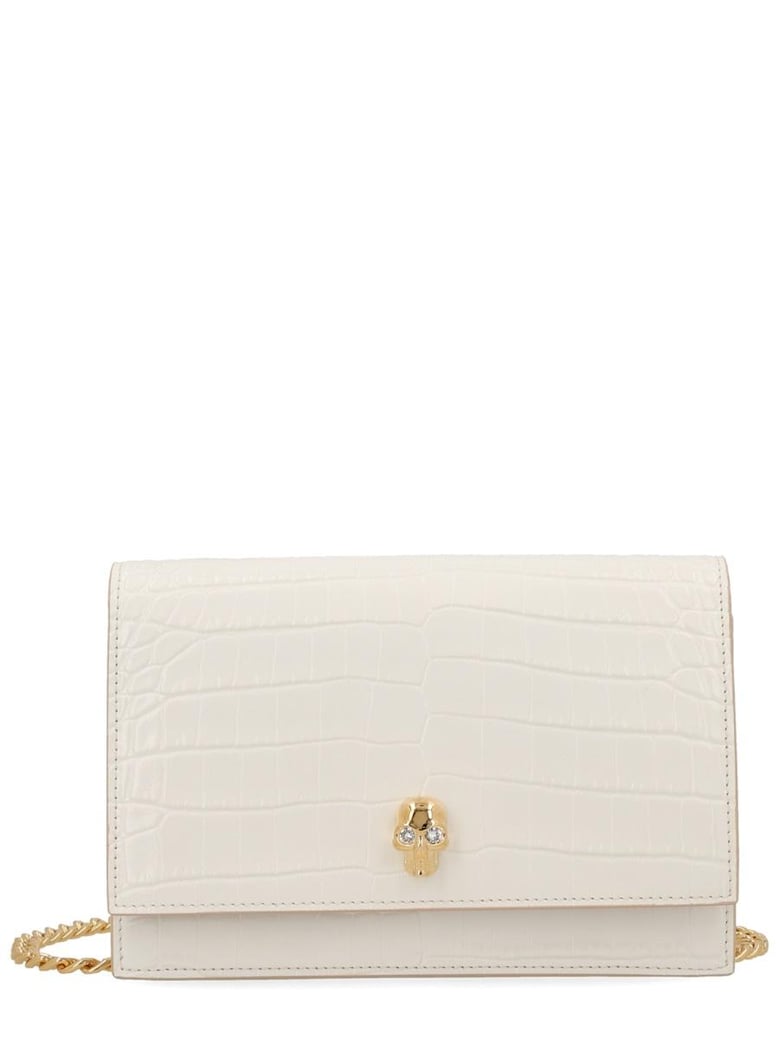 ivory leather handbag by Selfnex