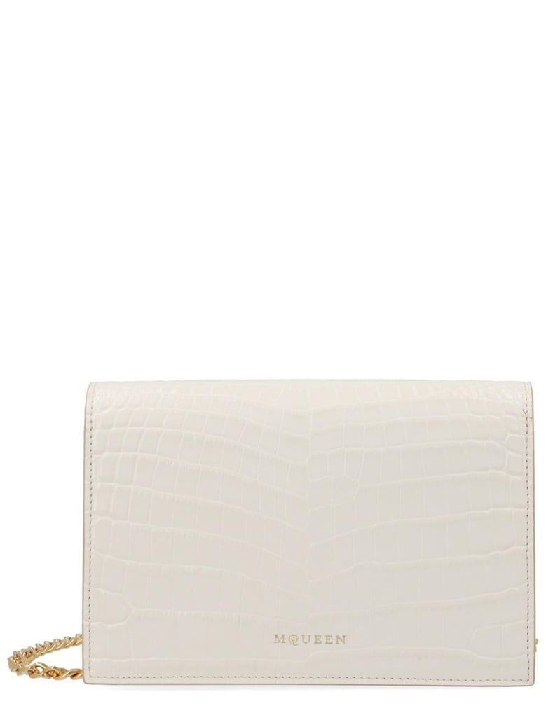 ivory leather handbag by Selfnex
