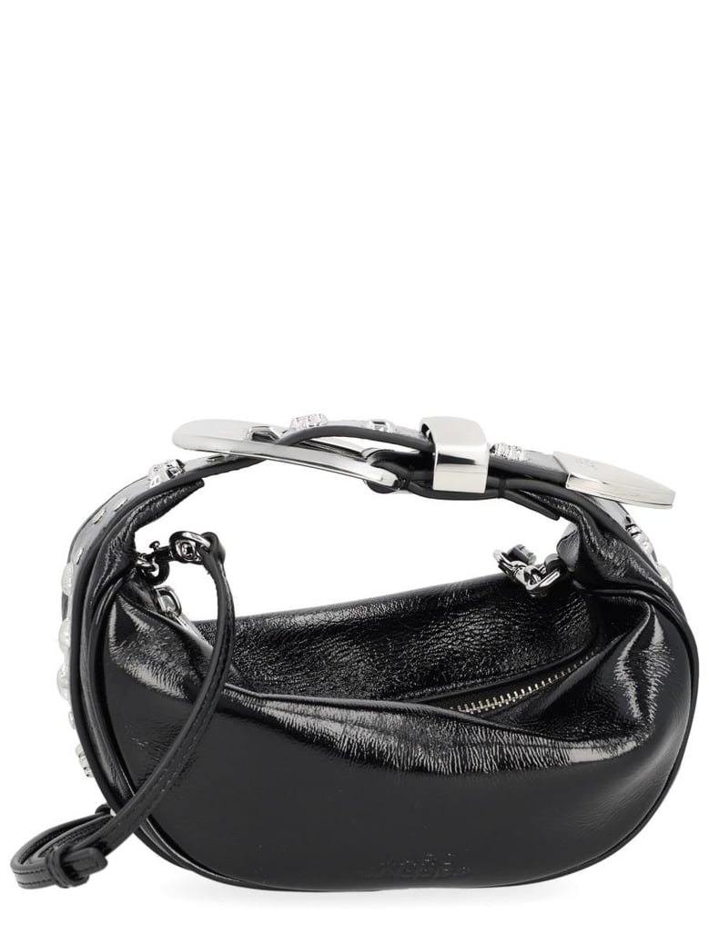 black lambleather handbag by Selfnex
