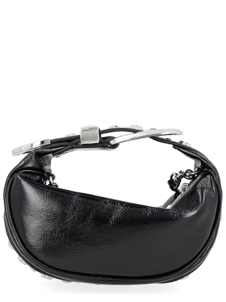 black lambleather handbag by Selfnex