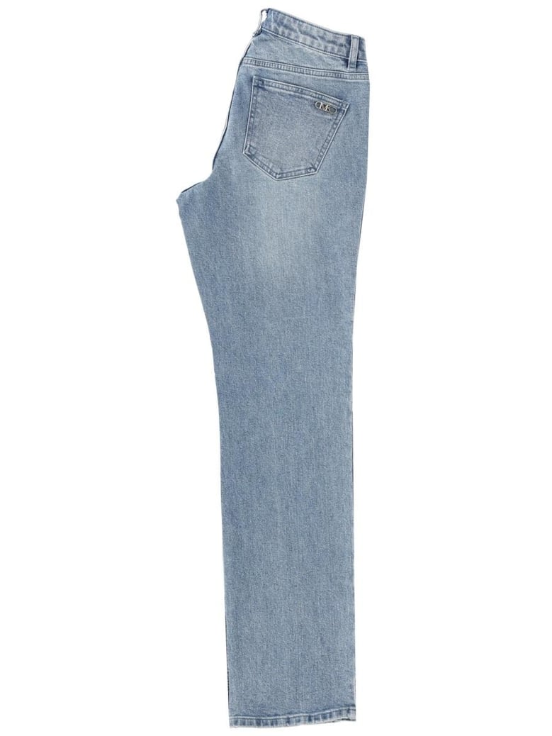denim cotton-blend jeans by Selfnex