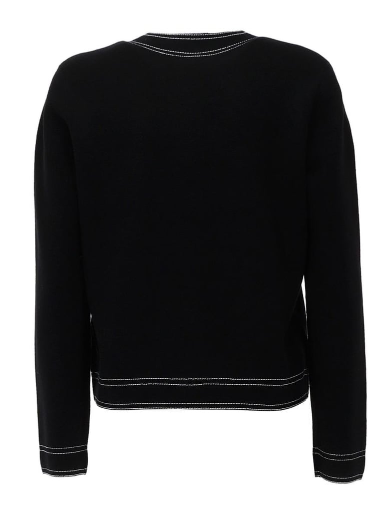 topstitched cardigan by Selfnex