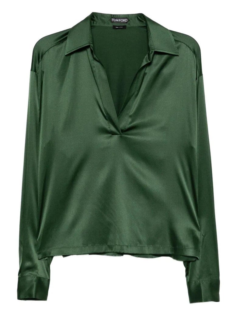 silk satin stretch shirt by Selfnex