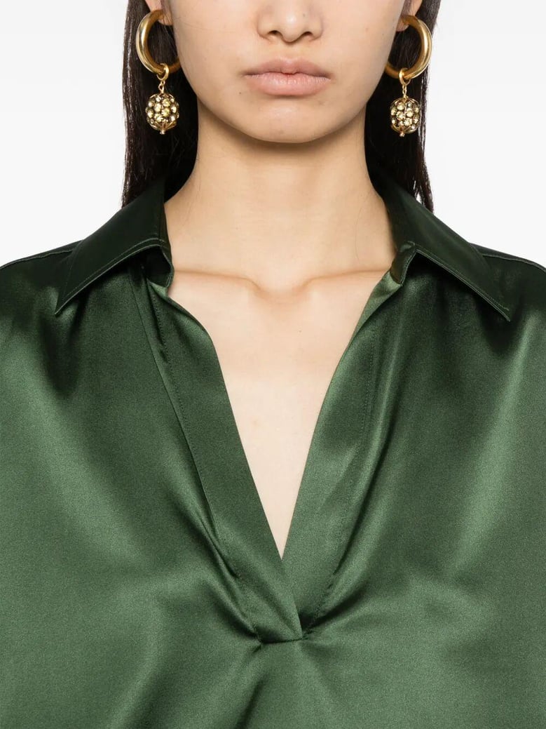 silk satin stretch shirt by Selfnex