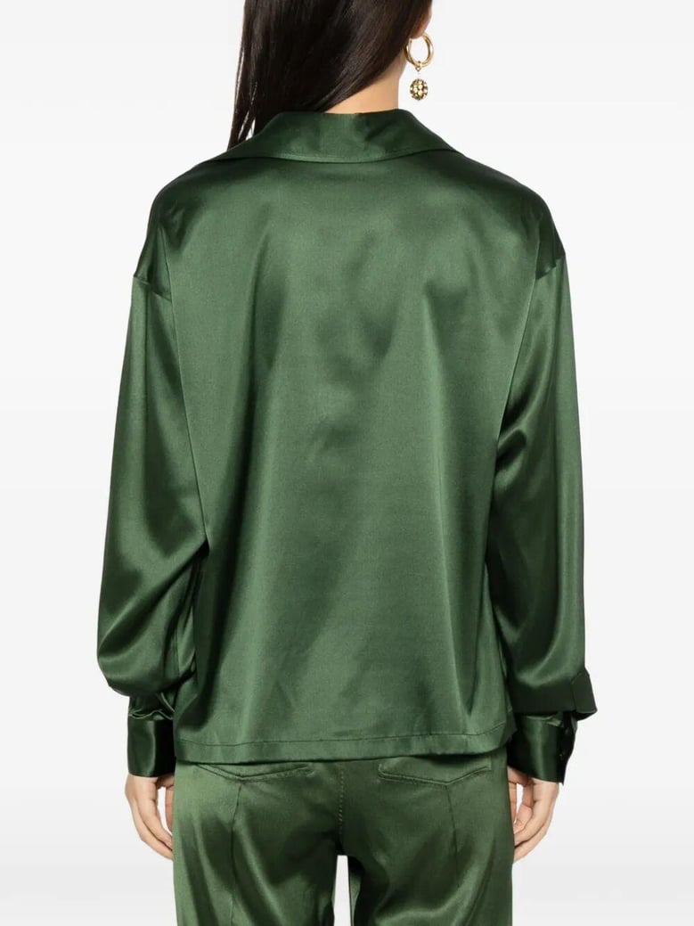 silk satin stretch shirt by Selfnex