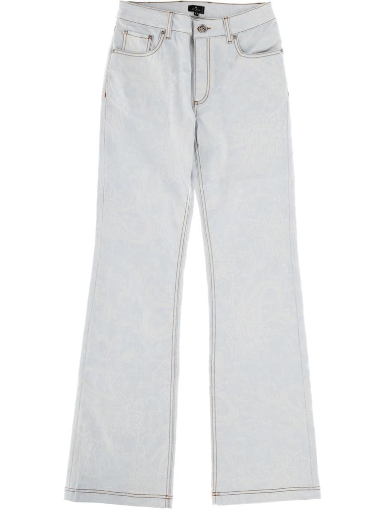 jeans with paisley pattern by Selfnex